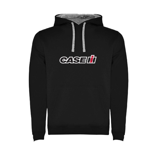 Mikina černá s kapucí CASE IH