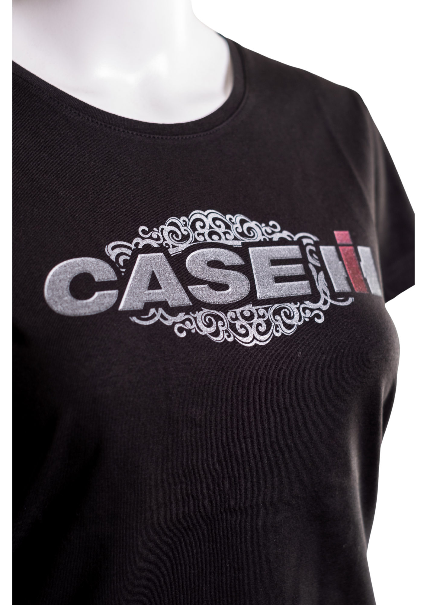DÁMSKÉ TRIČKO černé CASE IH s malovaným potiskem*