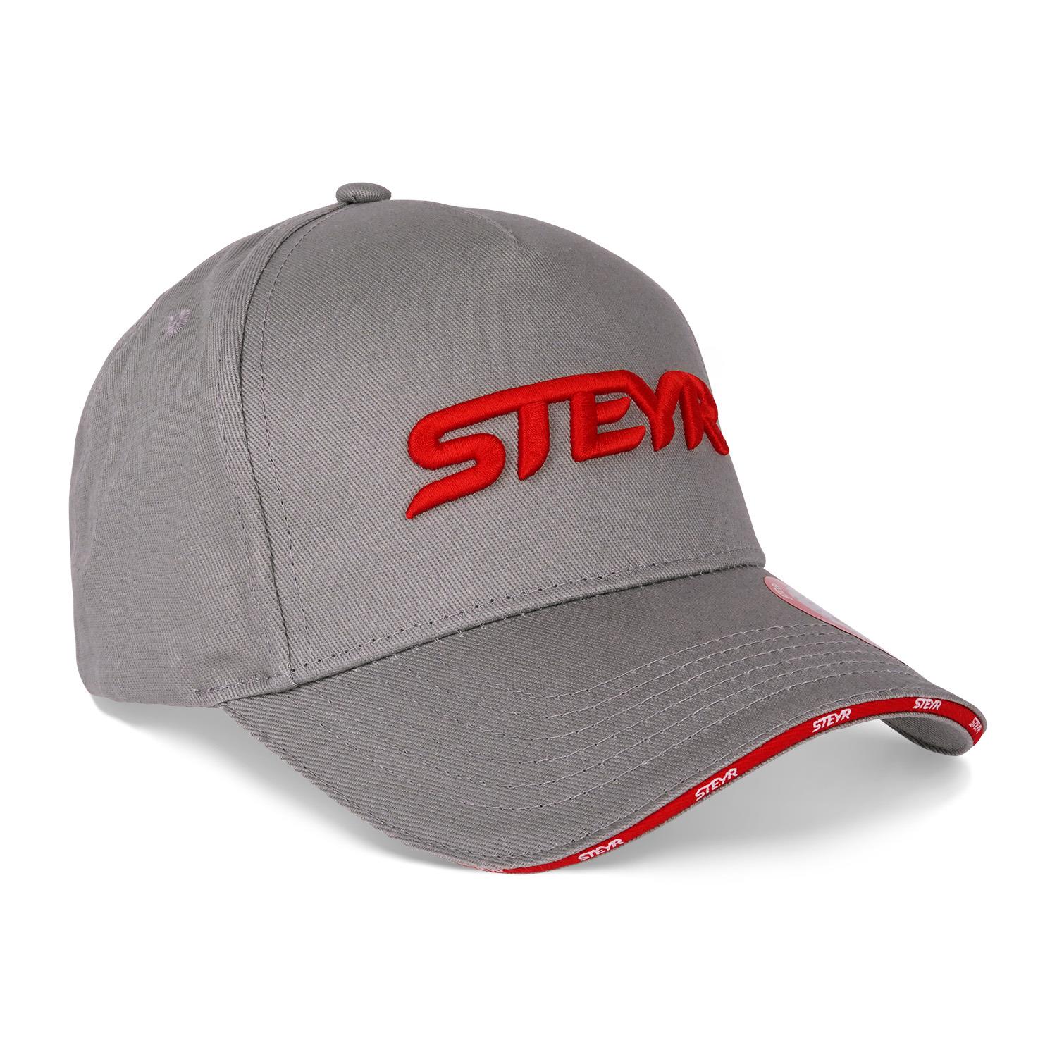 Šedá kšiltovka s 3D logem STEYR